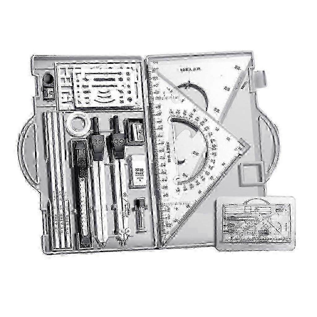 Professional Geometry Set for Architects & Engineers: Compass, Protractor & Drafting Tools for Technical Drawing