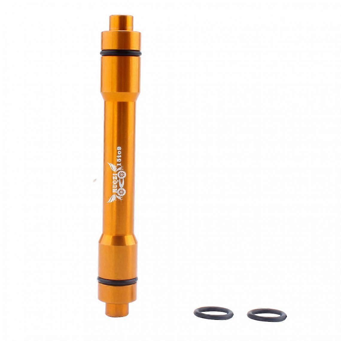 bicycle 15mm to 9mm thru axle hub quick release conversion skewer adapter gold