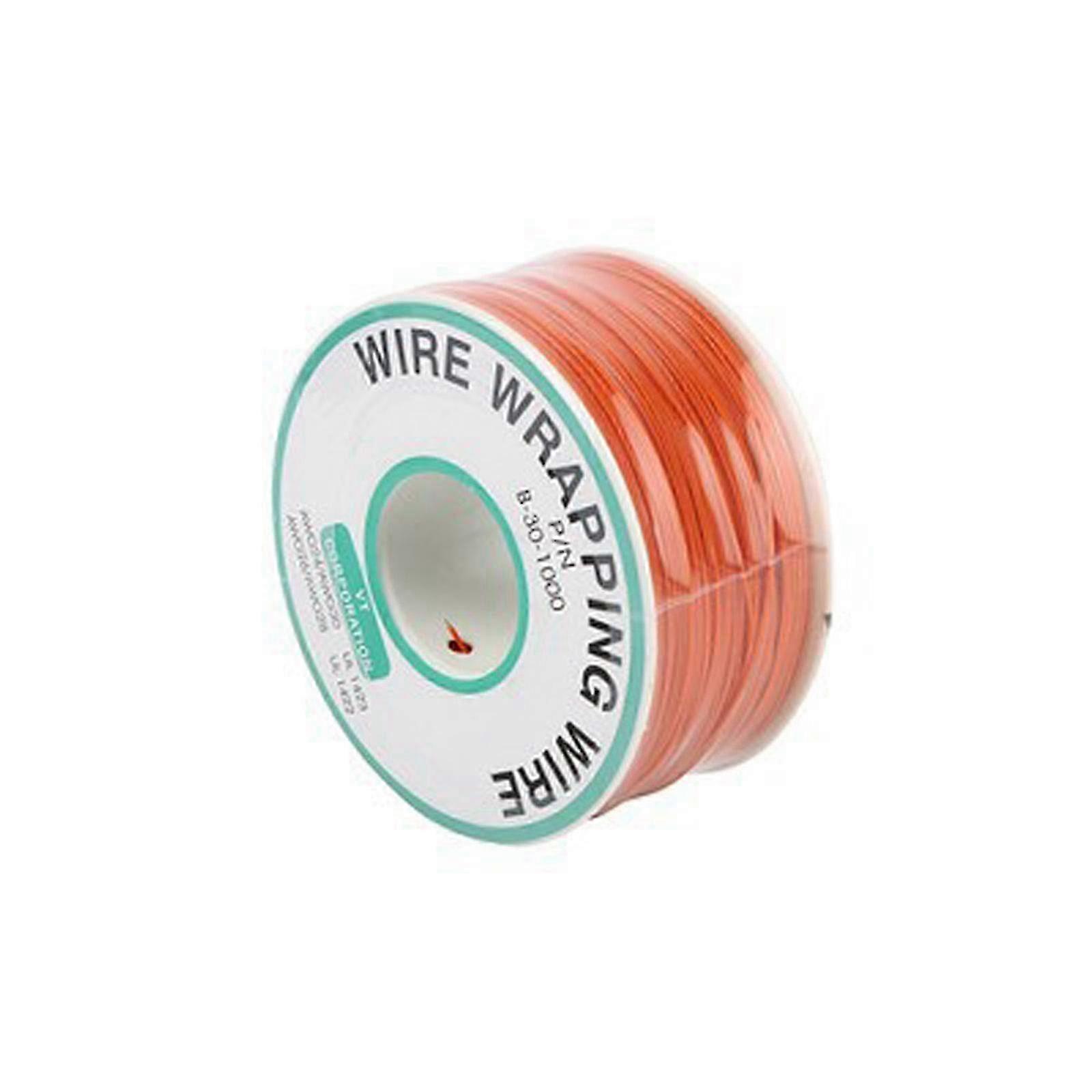 Upgrades 30AWG Wire Wrapping Cable 250 Meter Notebook Motherboards Wire for Circuit Board Repairs & Electronic Testing Orange