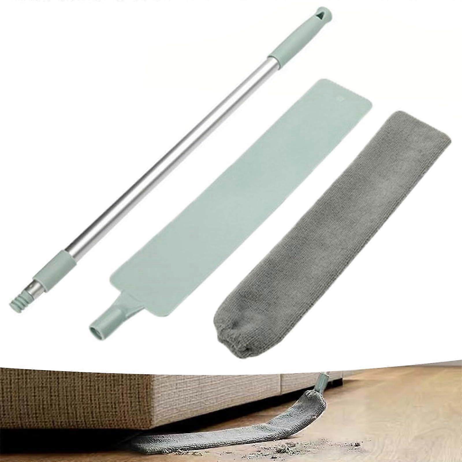 Plus Flat Duster With Bendable And Removable Head, Retractable Wand, Gap Duster For Ceiling And Blinds, Washable