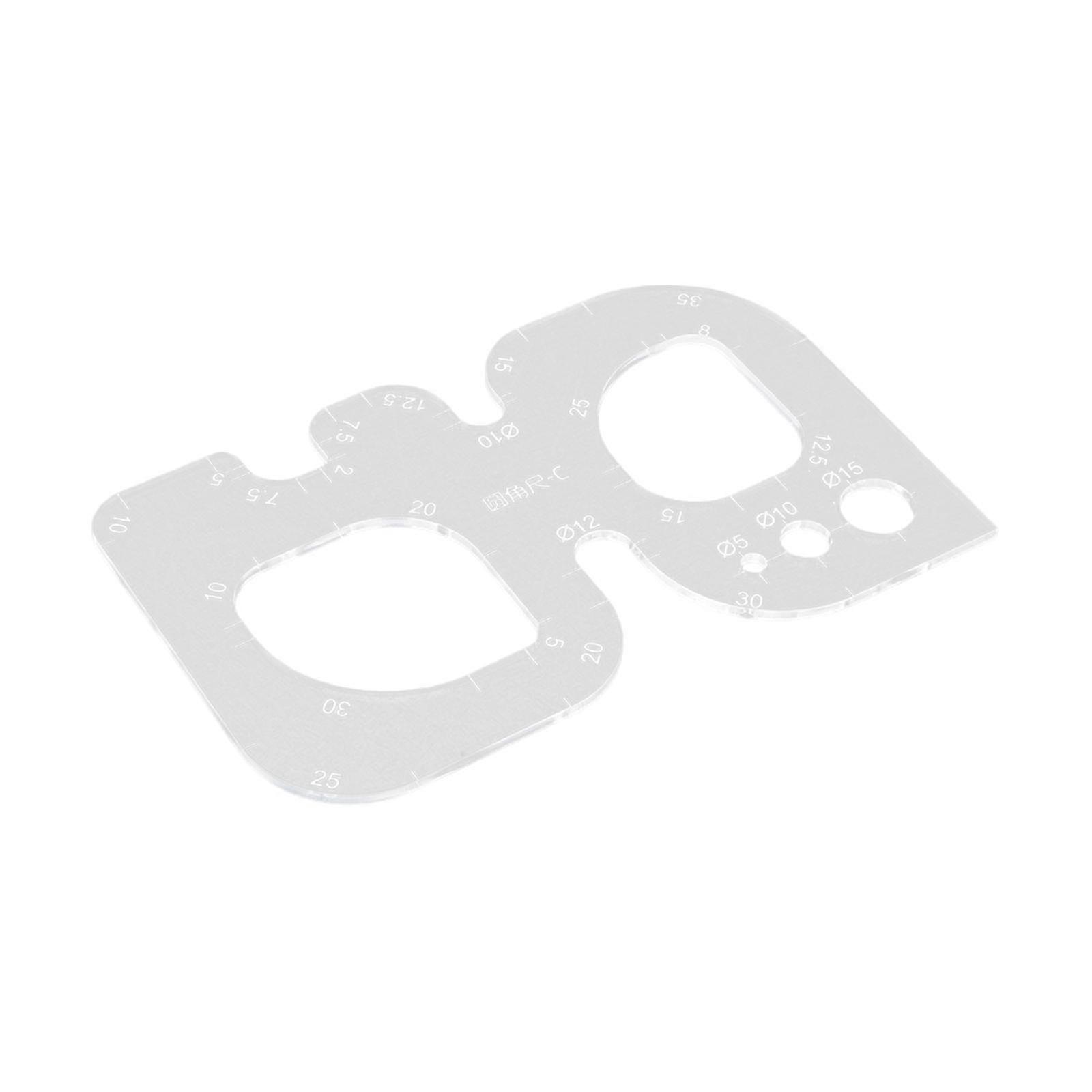 Round Corner Stitching Ruler Stencil Ruler Stitching Corner Template Leather