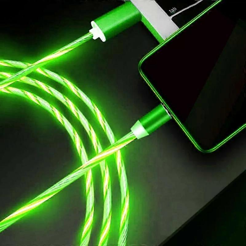 Magnetic LED Light Up USB Phone light up Charger Cord For iPhone Type C Micro - Smartphone Charging Cable  Mobile Cellphone Android Device