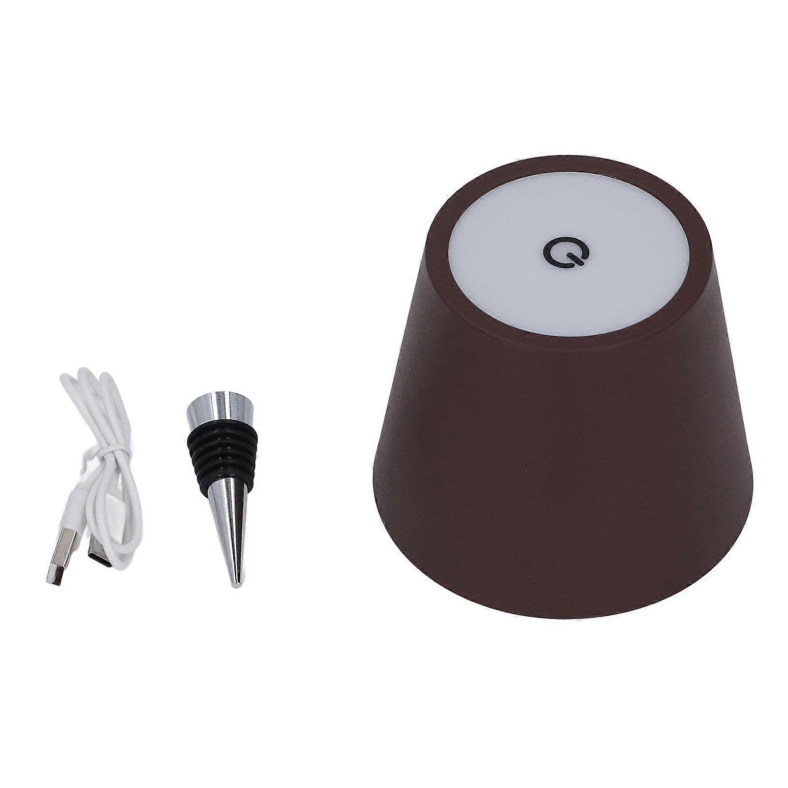 Wine Bottle Lamp 3 Color Stepless Dimming LED Touch Control Rechargeable Cordless Bottle Lamp for