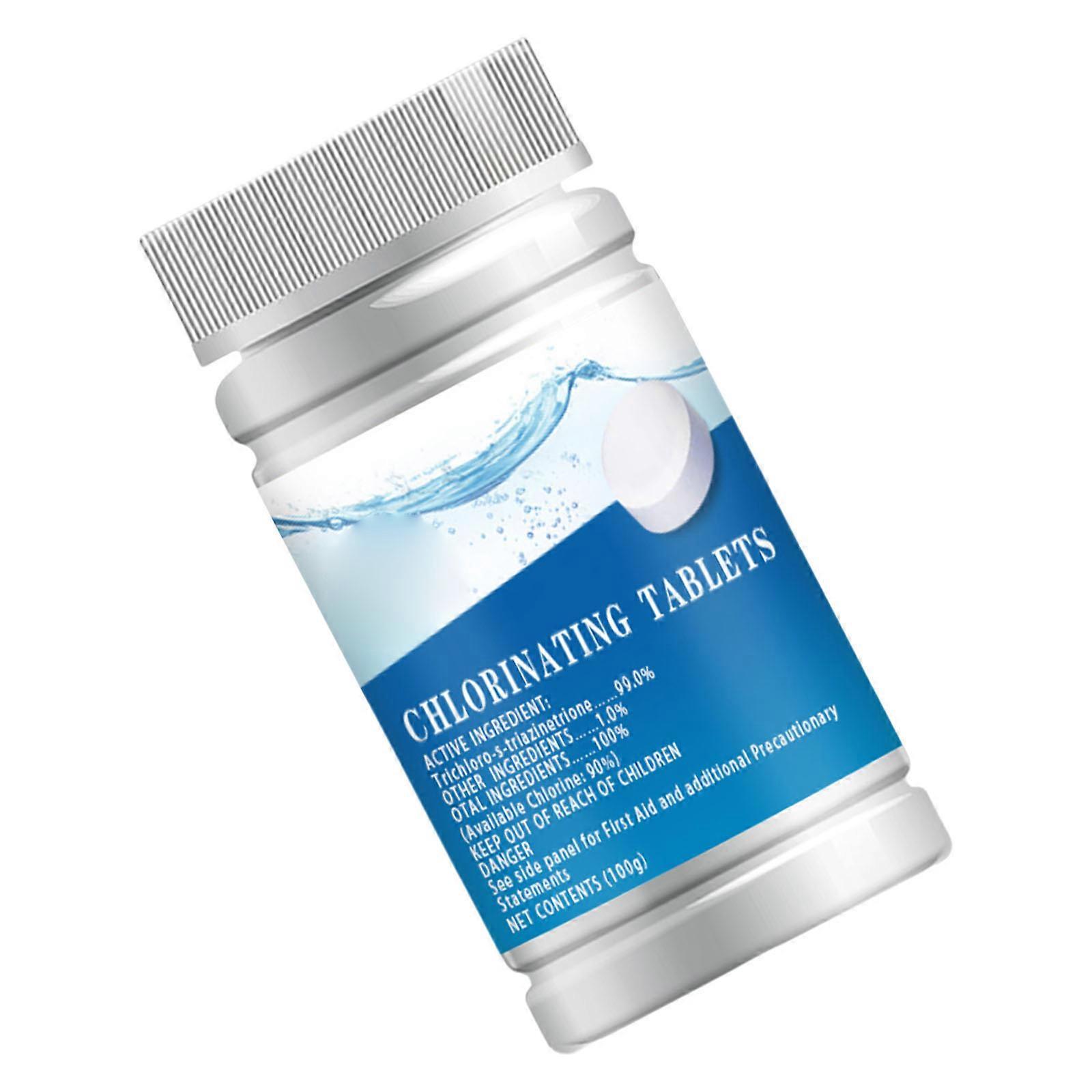 Chlorinating Tablets For Swimming Pools Efficient Pool Cleaning Tablets 100g for Water Purification And Cleaning Multicolor