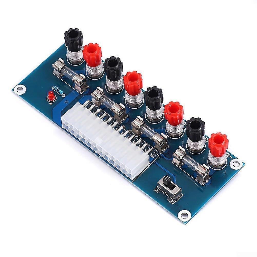 ATX Power Supply Breakout Board with 4 Voltage Outputs and Fuse Protection for PC Testing