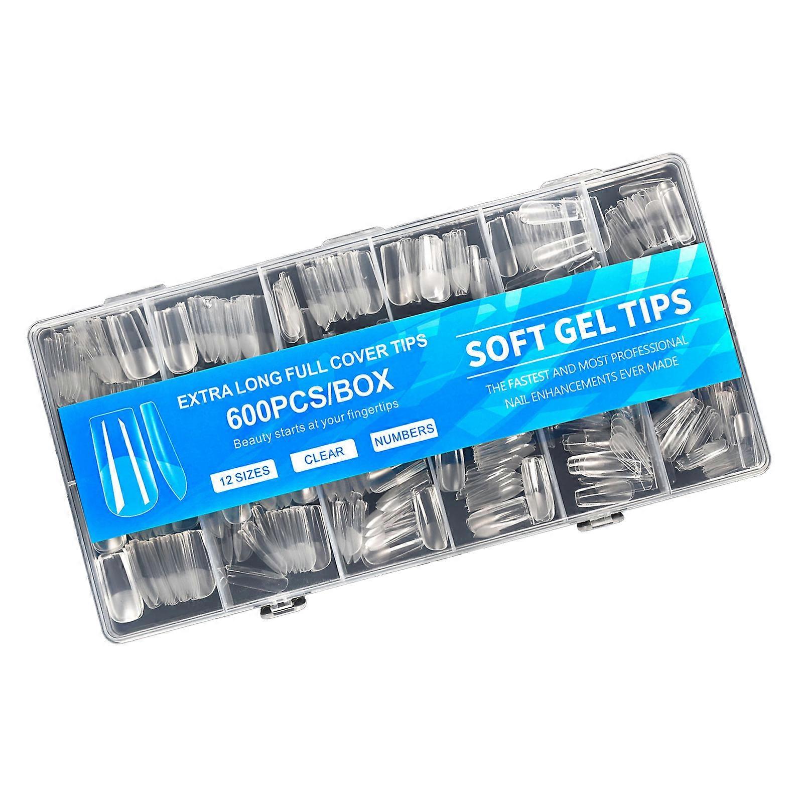 600Pieces Press On Nail With Matte Crystal Tip Multiple Size For Easy At Home Manicure Stylish ABS Nail Seamless Work  06