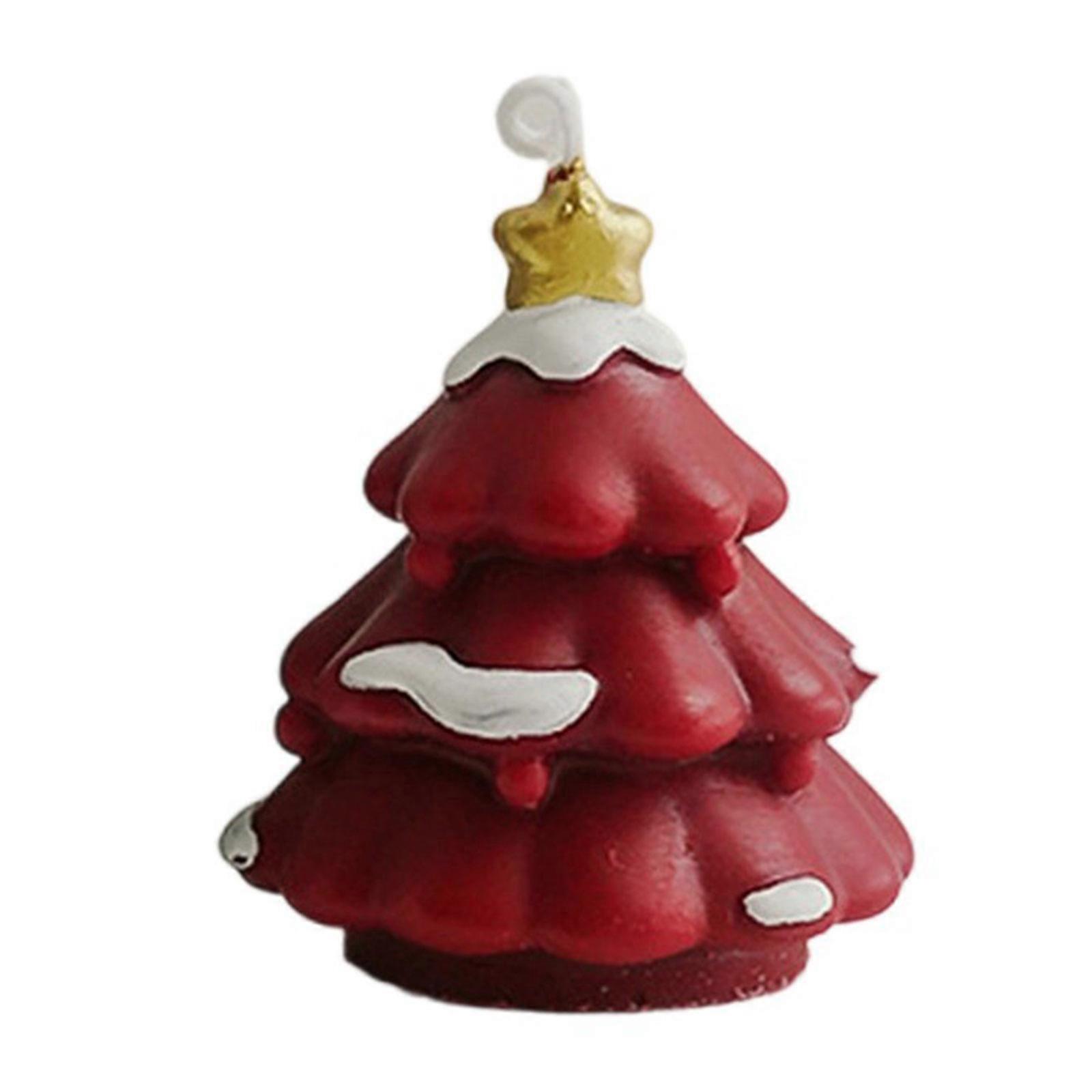 Handmade Christmas Tree Candle With Refined Paraffin And Bean Wax Blend Fragrant Candle Multicolor