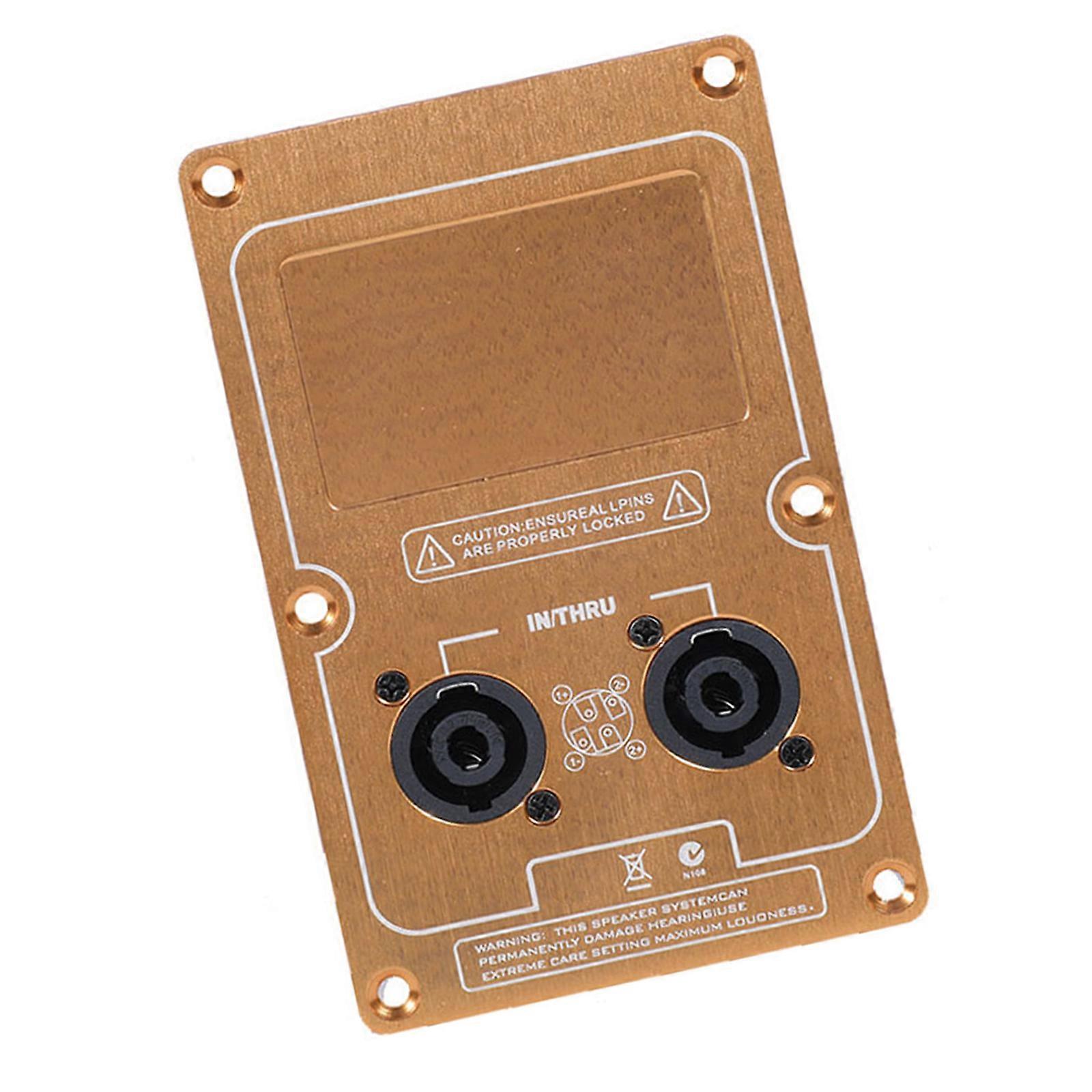 Aluminum Alloy Speaker Rear Wiring Board for Secure Connection in Stage and Studio Environment Speaker Accessory  gold