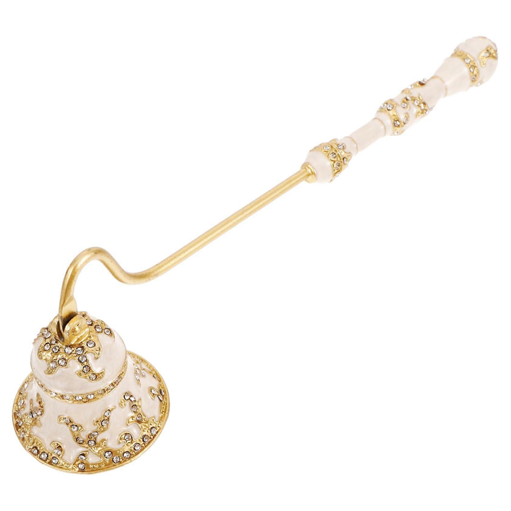 Vintage Candle Snuffer with Long Handle for Tealight and Scented Candles, Elegant Metal Extinguisher