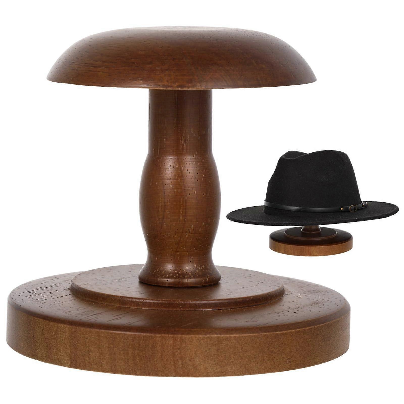 Cowboy Hat Stand Wooden Display Rack Rustic Cap Organizer for Tabletop Storage and Decor