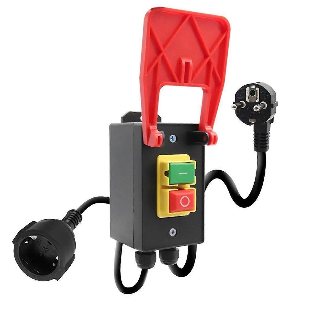 Emergency Stop Switch 18A 150cm Single-Phase on/Off Switch for Milling Table and Others for Home, W