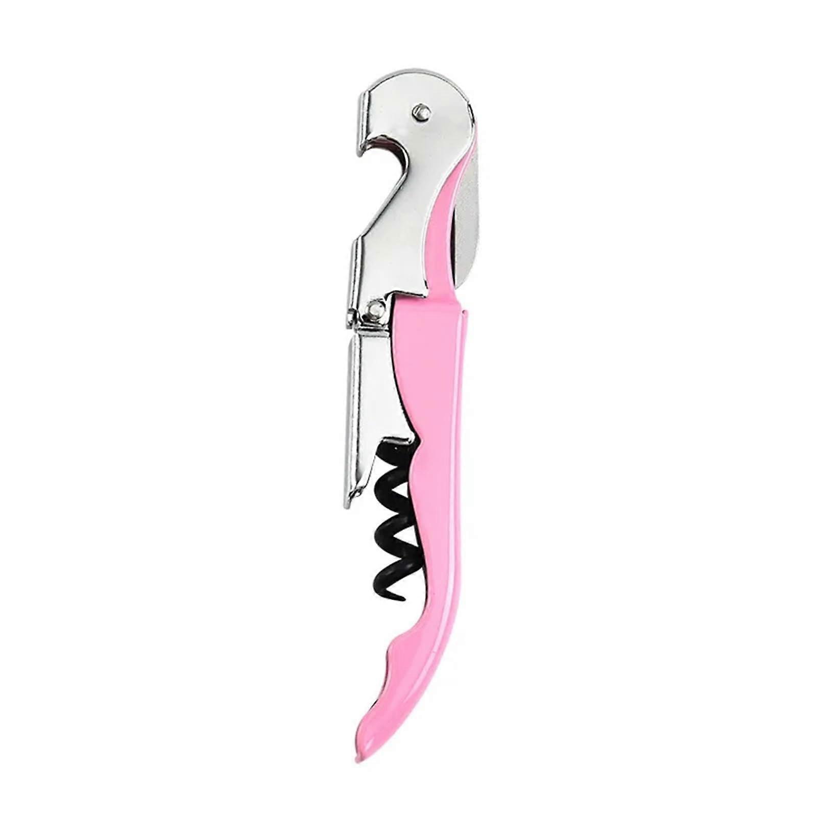 Wine Bottle Opener Set of 10 with Corkscrew for Wine, Champagne, Beer – Pink Bartender Tools and Gifts
