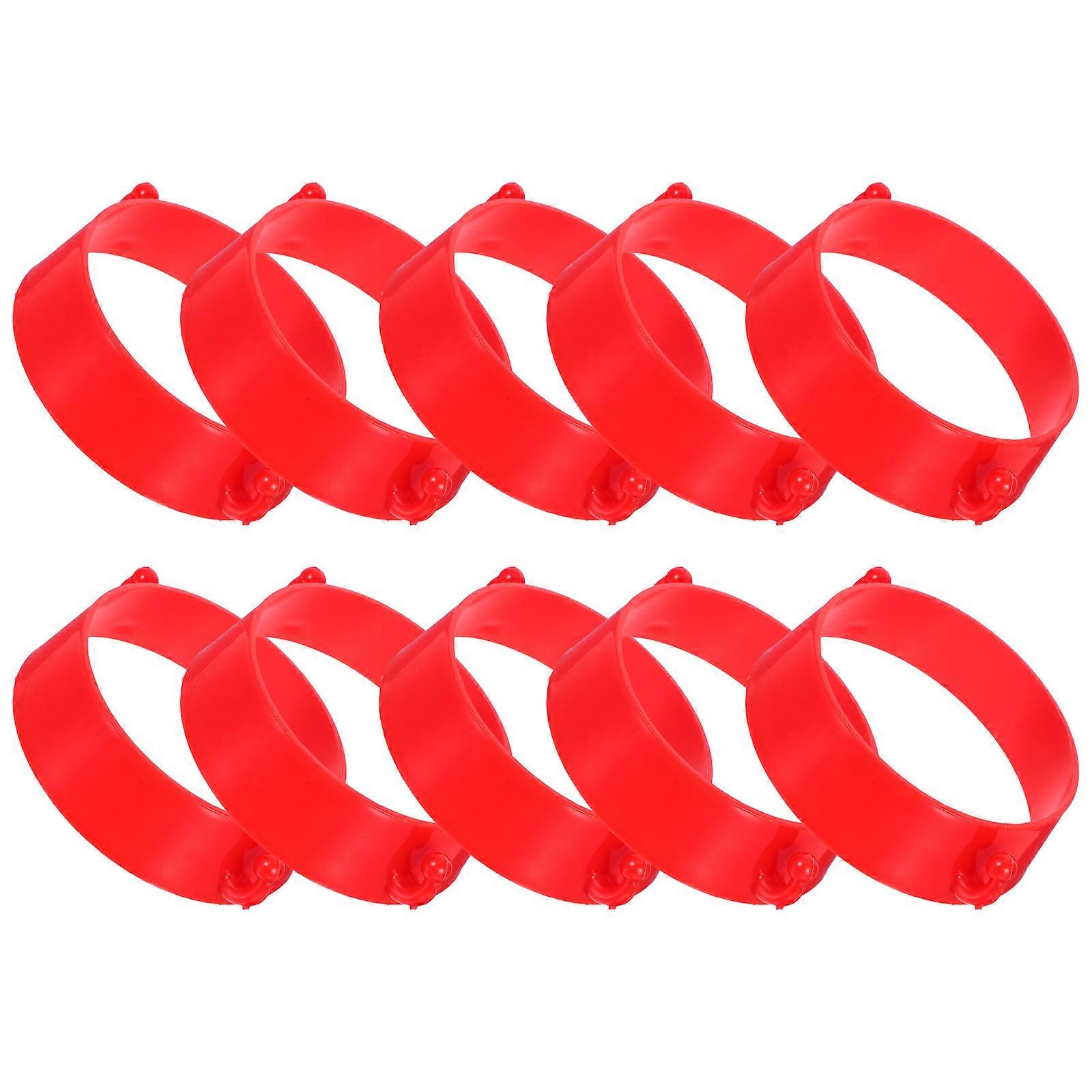 Traffic Cone Accessories Cone Chain Connector for Parking Barrier 10Pcs Red