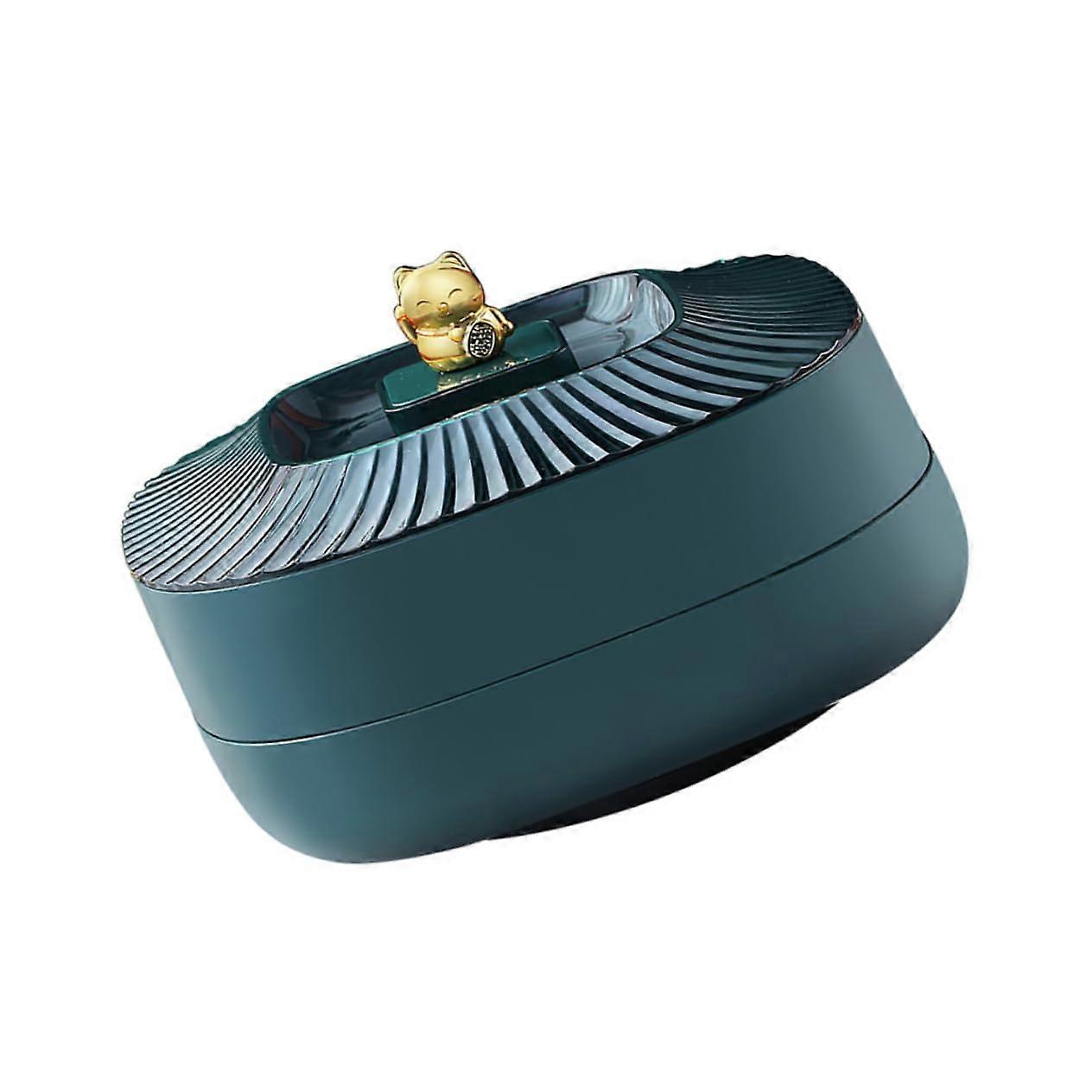 Rotating Double Layer Snack Serving Tray for Candy, Fruit and Desserts  Green Party Display