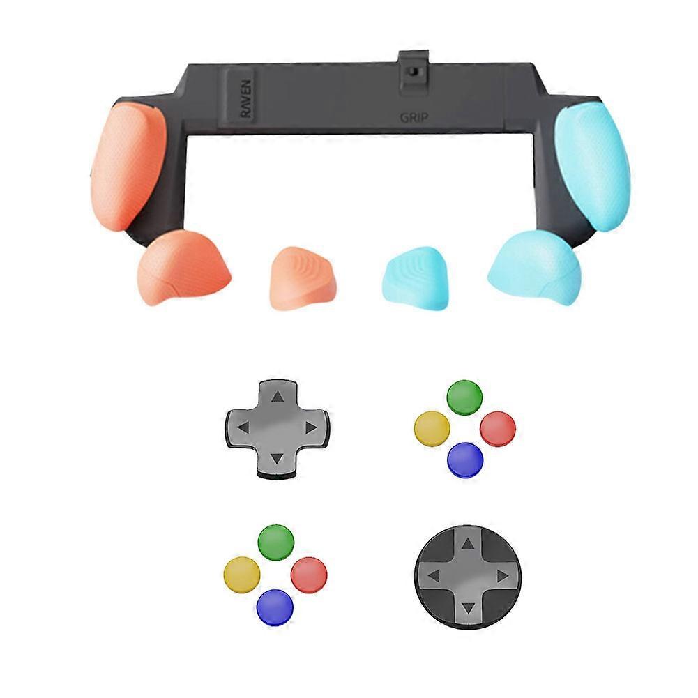 For Switch2 Case Plastic Grip Protective Shell+Button Caps+Direction Keys Kit for Switch2 Grip Case Dust-Proof Cover B