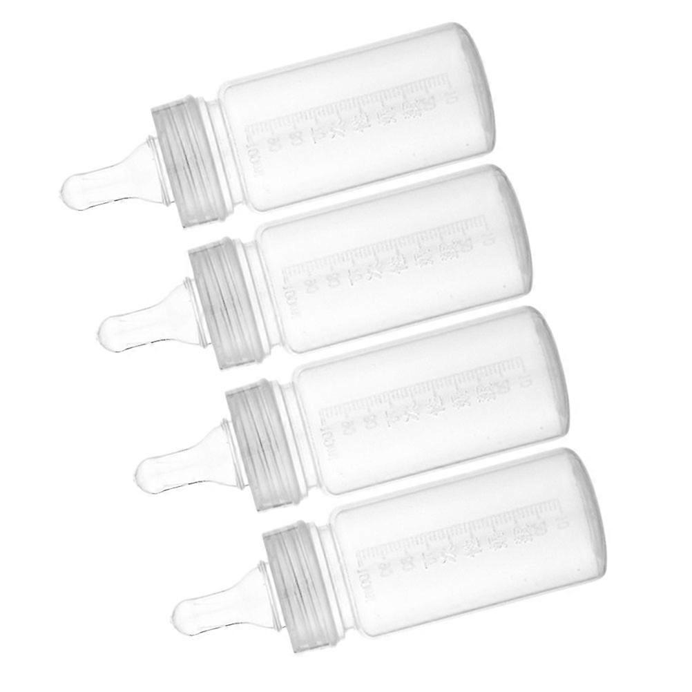 4pcs μίας χρήσης μπιμπερό μπιμπερό μπιμπερό 0-3 μηνών πλαστικό μπιμπερό με την κλίμακα