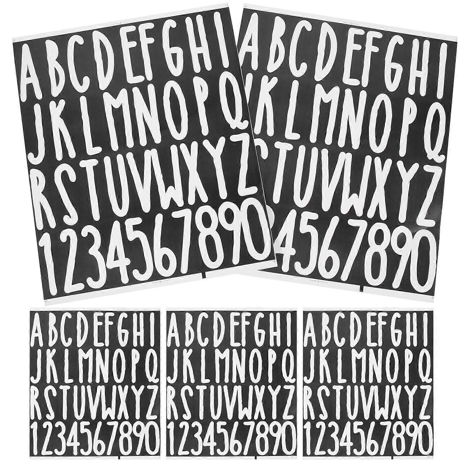 5 Sheets Mailbox Letters Stickers Adhesive Mailbox Numbers for Outside