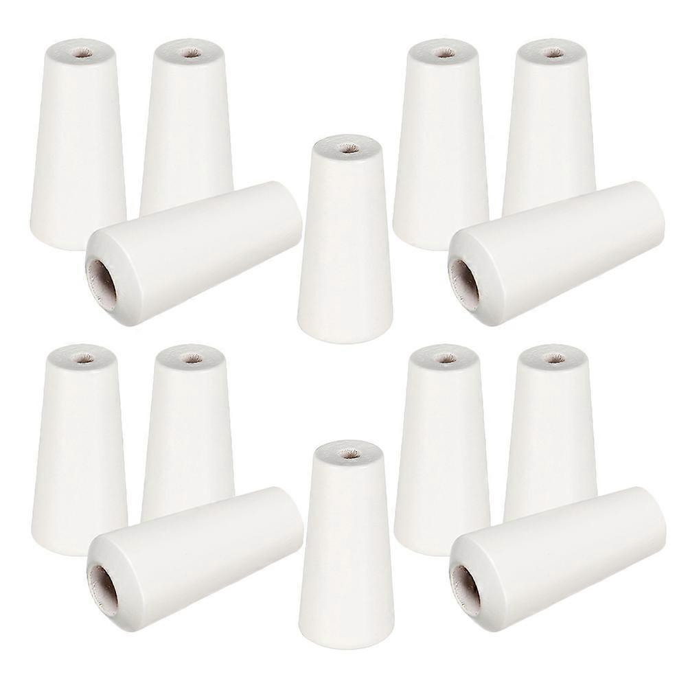 20Pcs Wood Cord Pulls for Blind Installation with White Wooden Pull Knobs