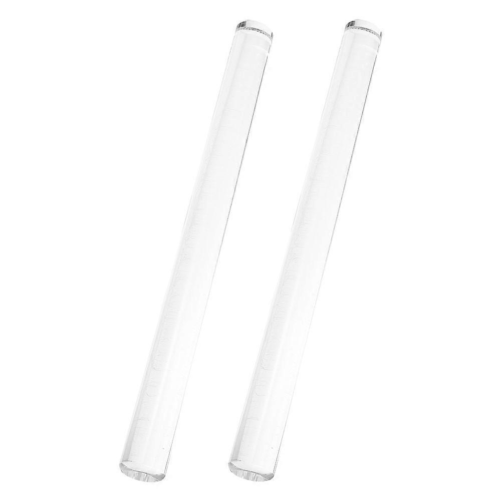 Rolling Pin Acrylic Transparent Baking Roller for Dough 2Pcs Kitchen Tool