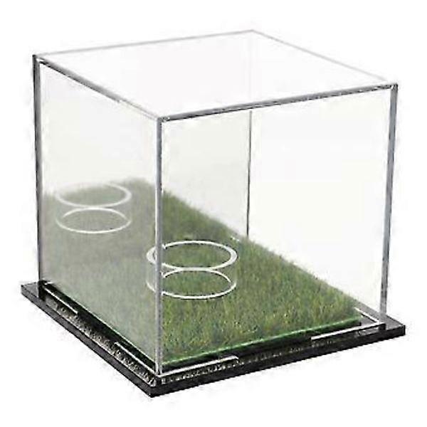 Clear Golf Ball Display Case - Compatible with Souvenir, Simple Transparent Holder & Stand Container