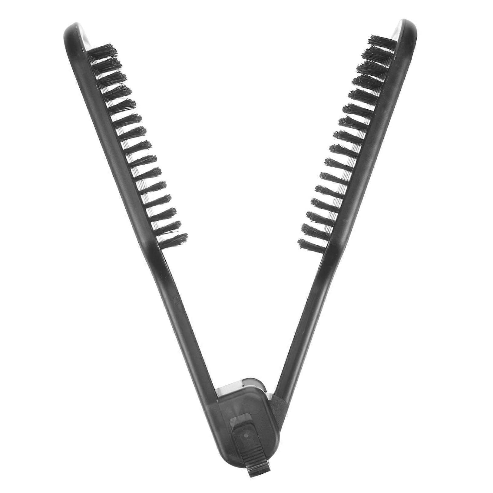 Double Sided Hair Straightener Brush with Anti Static Heat Resistant Bristles for Salon and Home