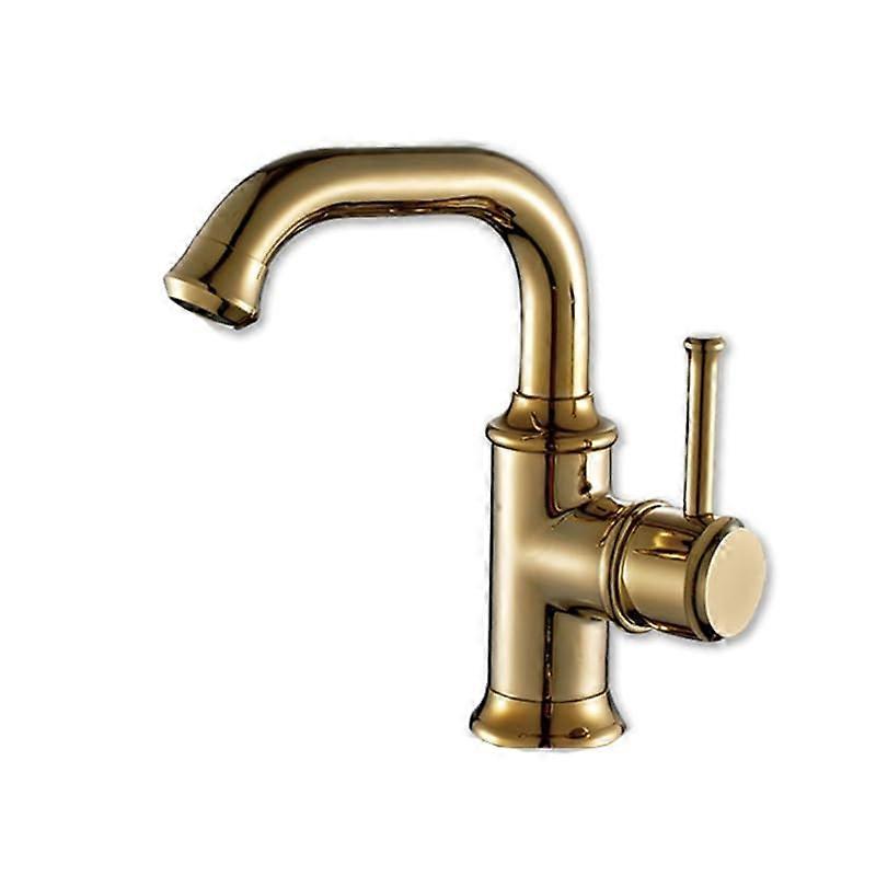 Solid Brass Bathroom Faucet Black Vintage Basin Mixer Tap with Rotating Spout Hot and Cold