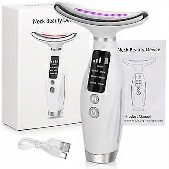 Oplaadbare gezichts- en nekmassager met 7 standen - Meerdere snelheden, warmte en vibratie - Perfect cadeau voor vrouwen - Compatibel met [Merk]