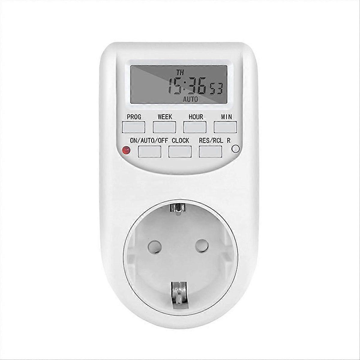 EU Plug Timer Switch Digital Power Socket Energy Saving Adjustable Kitchen Timer Outlet Programmable