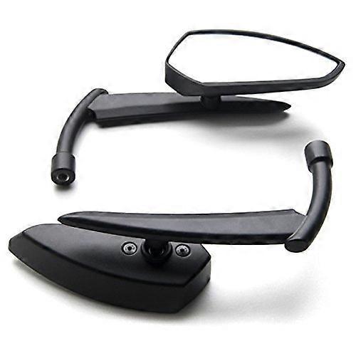 Chrome Motorcycle Mirrors Adjustable Cruiser Rear View Billet Aluminum Pair