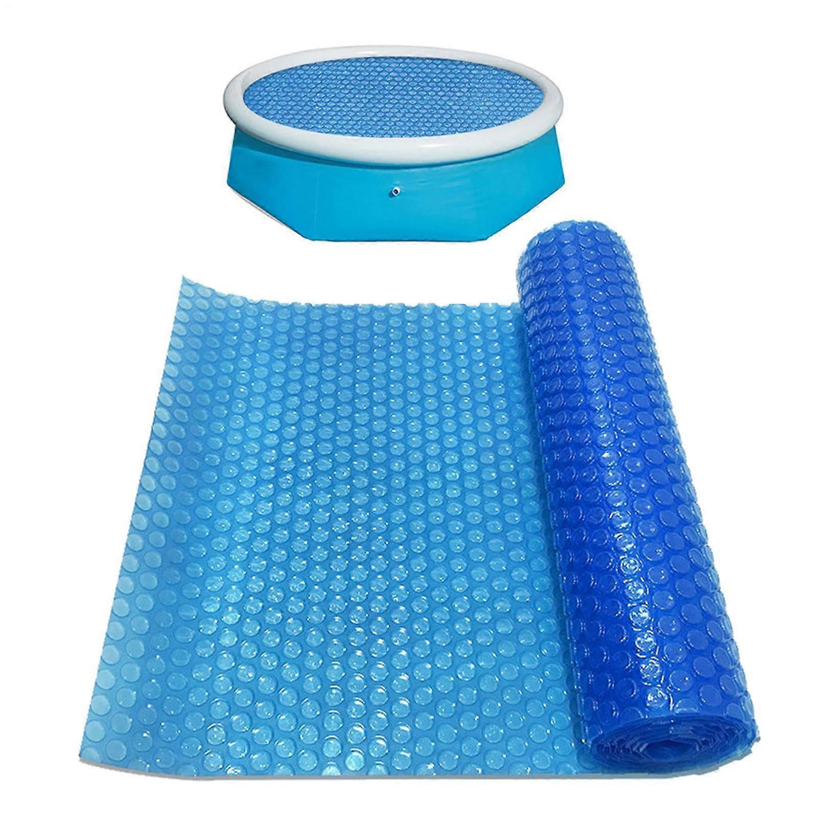 Solar Pool Cover 16x32 Rectangular Blanket with UV Protection and Temperature Boost for Outdoor Use