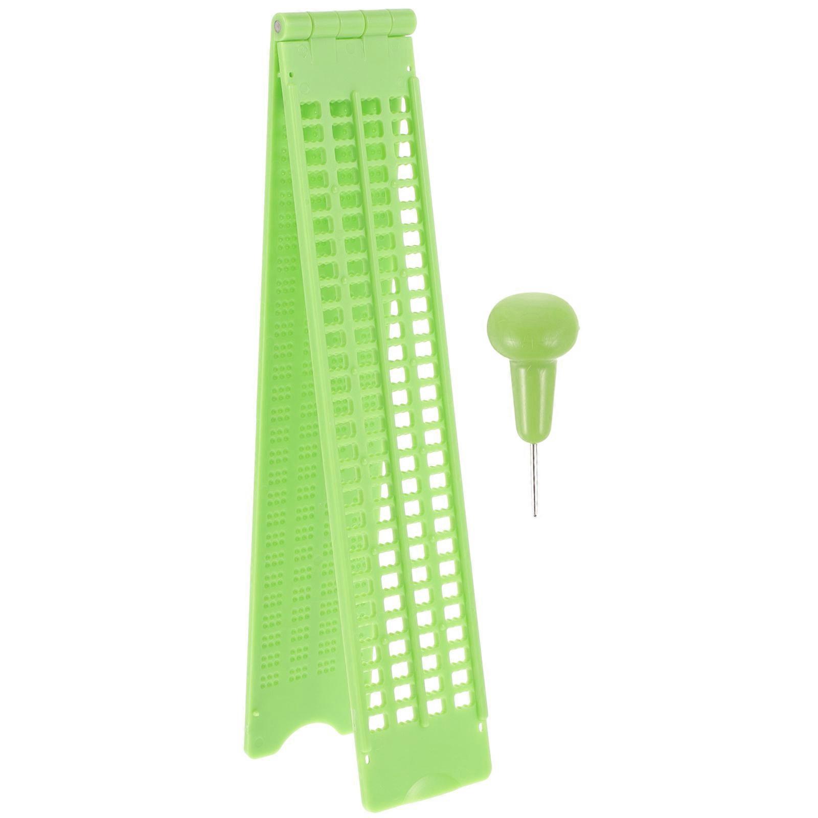 Braille Writing Portable Plastic Braille Writing for Studying Use 1Set