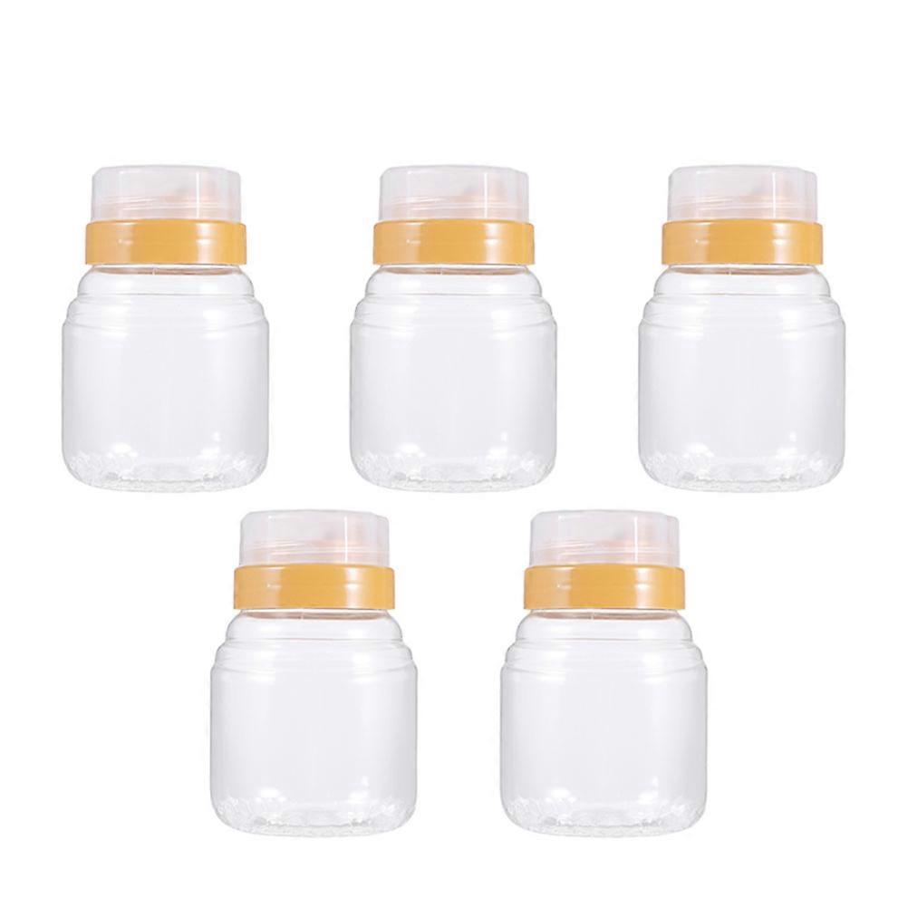 Plastic Honey Jars Transparent Honey Bottles for Wrapping 5Pcs