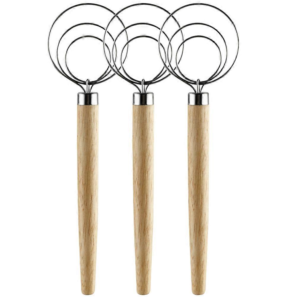 Handheld Egg Whisk Cake Shop Use Kitchen Tool Round Edges Labor-Saving 3Pcs