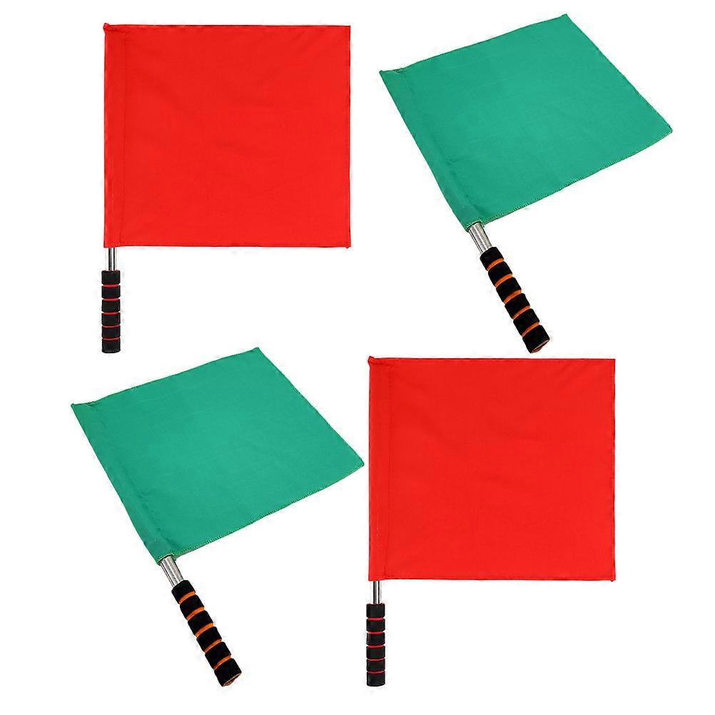 Referee Signal Flags 4Pcs Set Versatile Flags for Outdoor Use