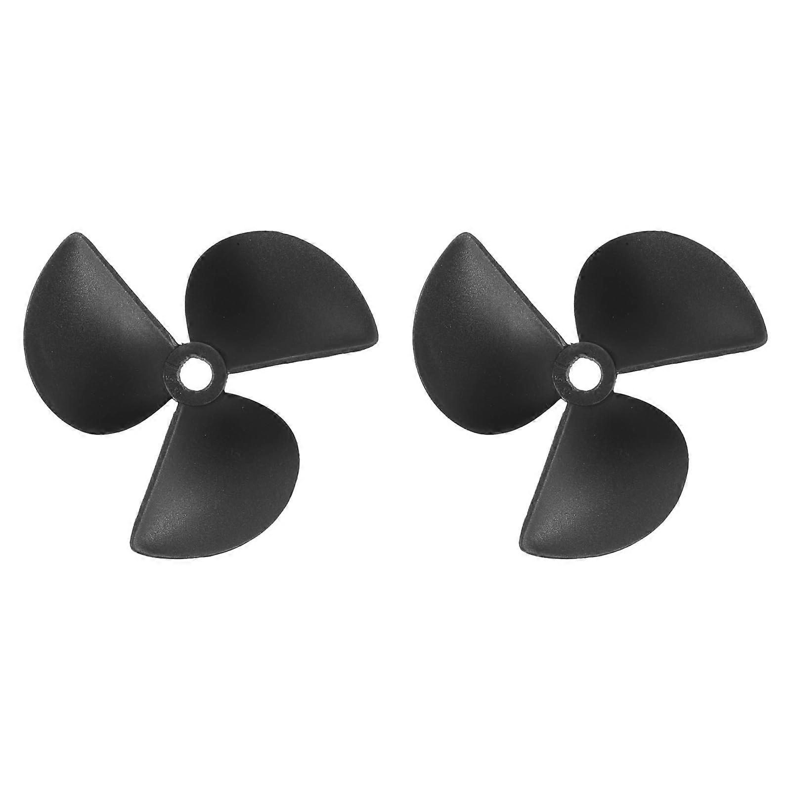 2 Pcs 55mm Nylon RC Boat Propeller Clockwise 3 Blade 4.8mm Hole  Thrust Replacement Parts