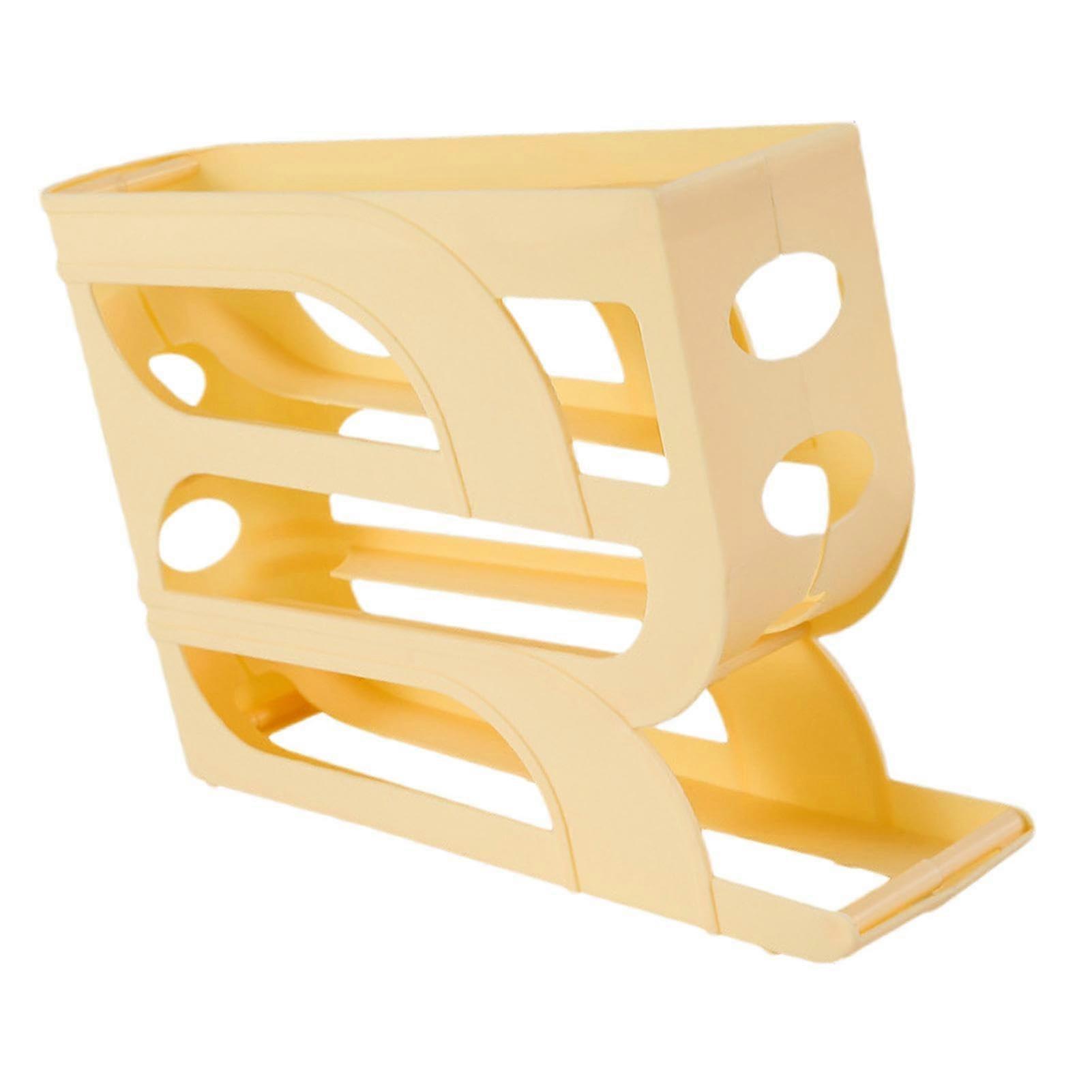 Egg Holder 4 Tier Rolling Egg Tray Dispenser for Kitchen Cabinet, Large Capacity Holds 30 Eggs