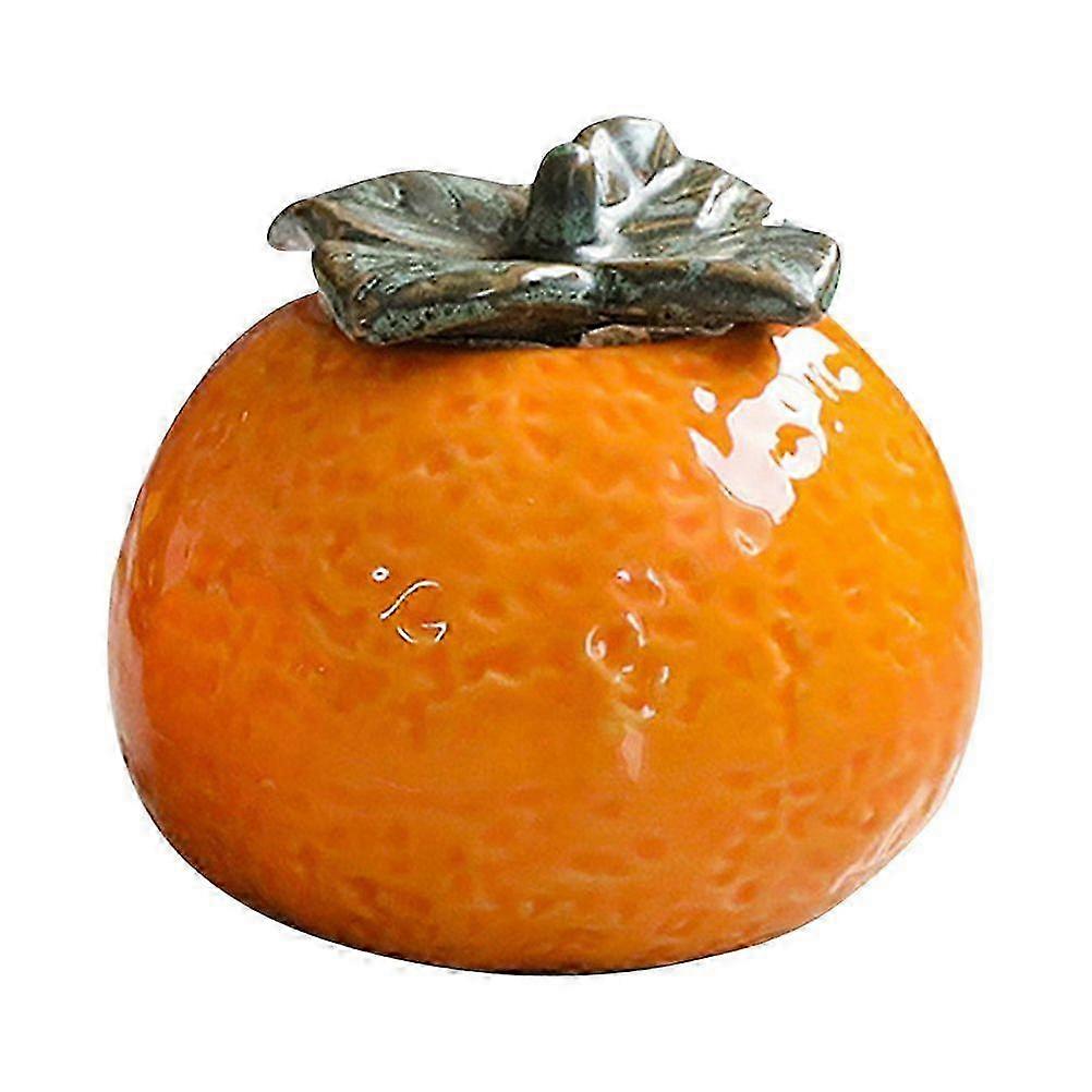 1Pc Ceramic Jar Fruit Shape Tank Simulation Orange Decoration New Crafts 2025
