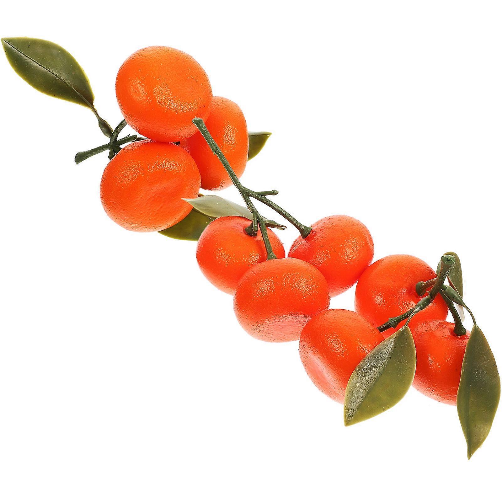 Simulation Oranges Fake Orange for Decor 3Pcs Artificial Fruit Model