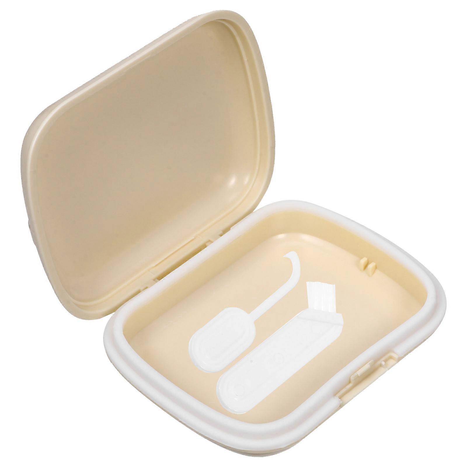 Durable Denture Case White for Storage Use 5Pcs Portable Retainer Box