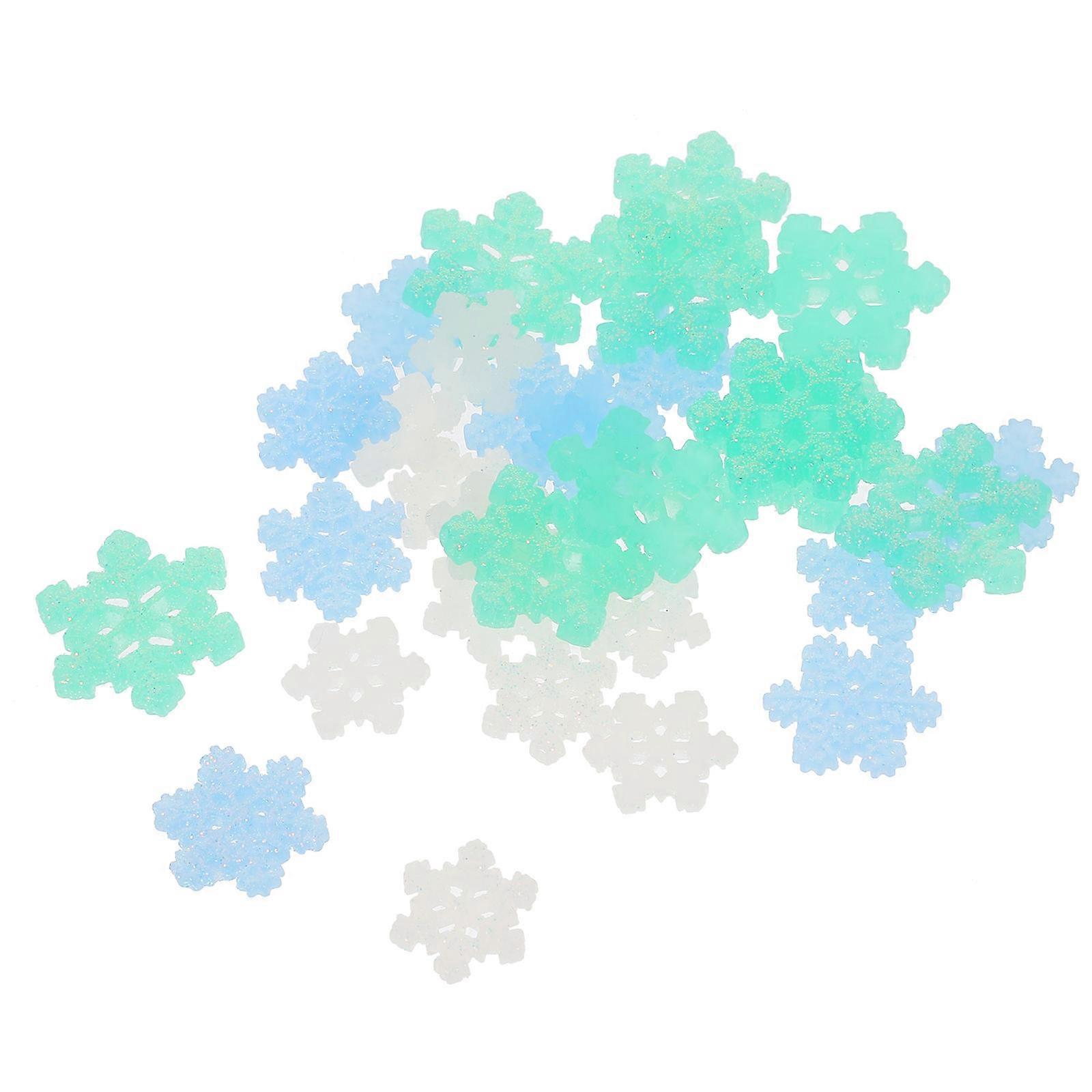 DIY Plastic Snowflake Charms for Phone Case Decoration 300Pcs Assorted