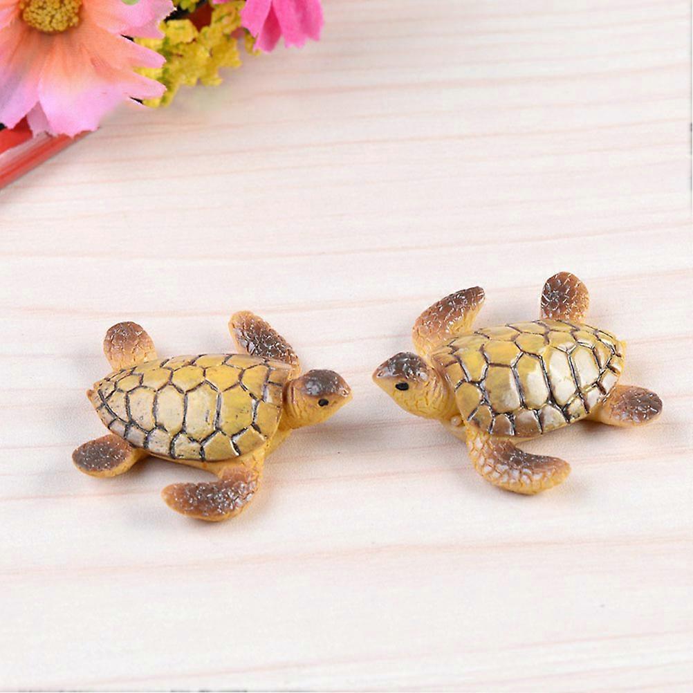 Resin Simulation Tortoise Turtle Figurines for Decor 20Pcs Mini Tier