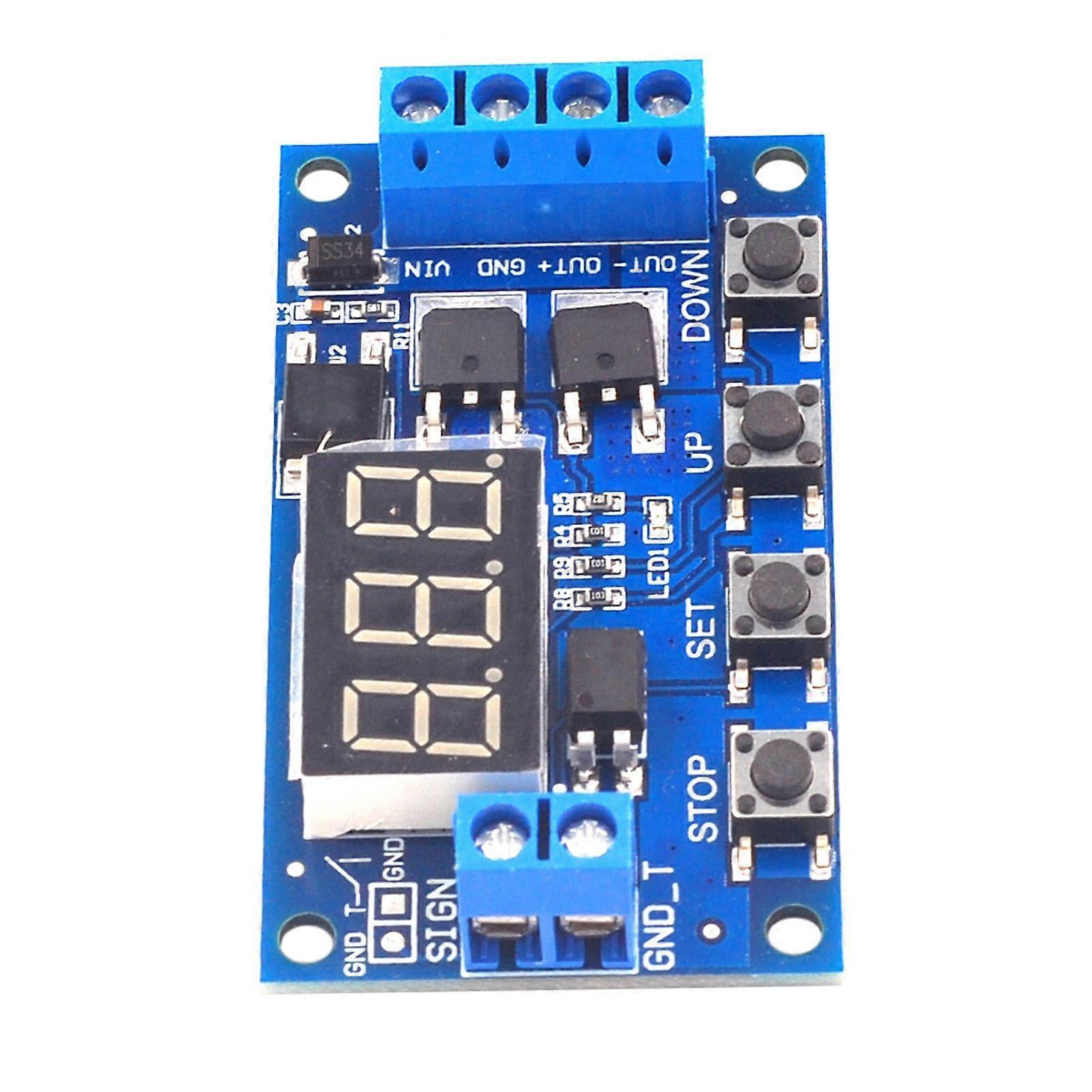 Programmable Timer Relay with Cycle Delay, Wide Voltage 536V, Stop Function and Quiet Operation