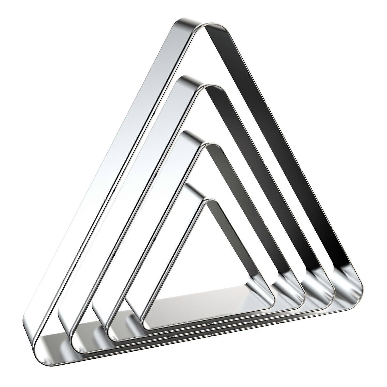 Triangle Cookie Cutters Set 4 Sizes Rounded Corners FoodGrade Stainless Steel for Baking