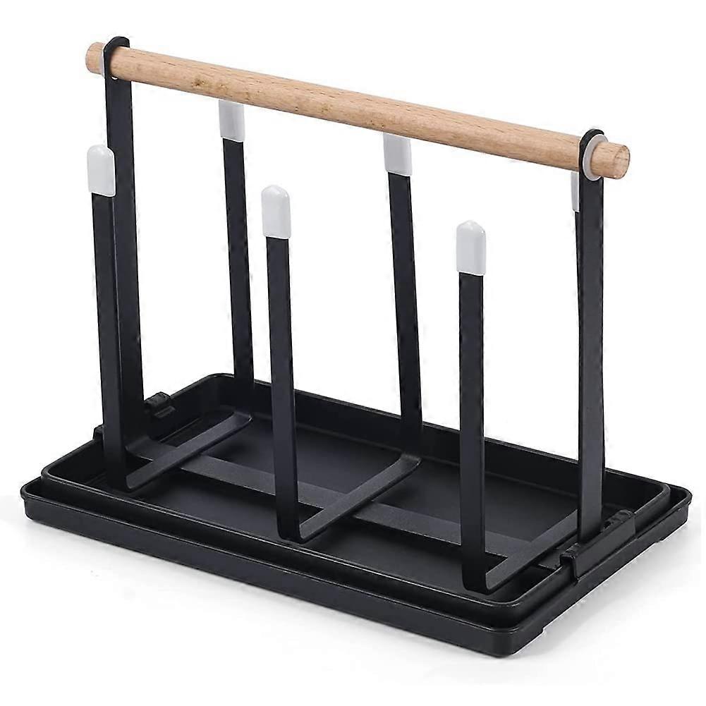 Bottle Drying Rack with Drip Tray for Fast Drying Cups and Bottles, Space Saving Countertop Stand