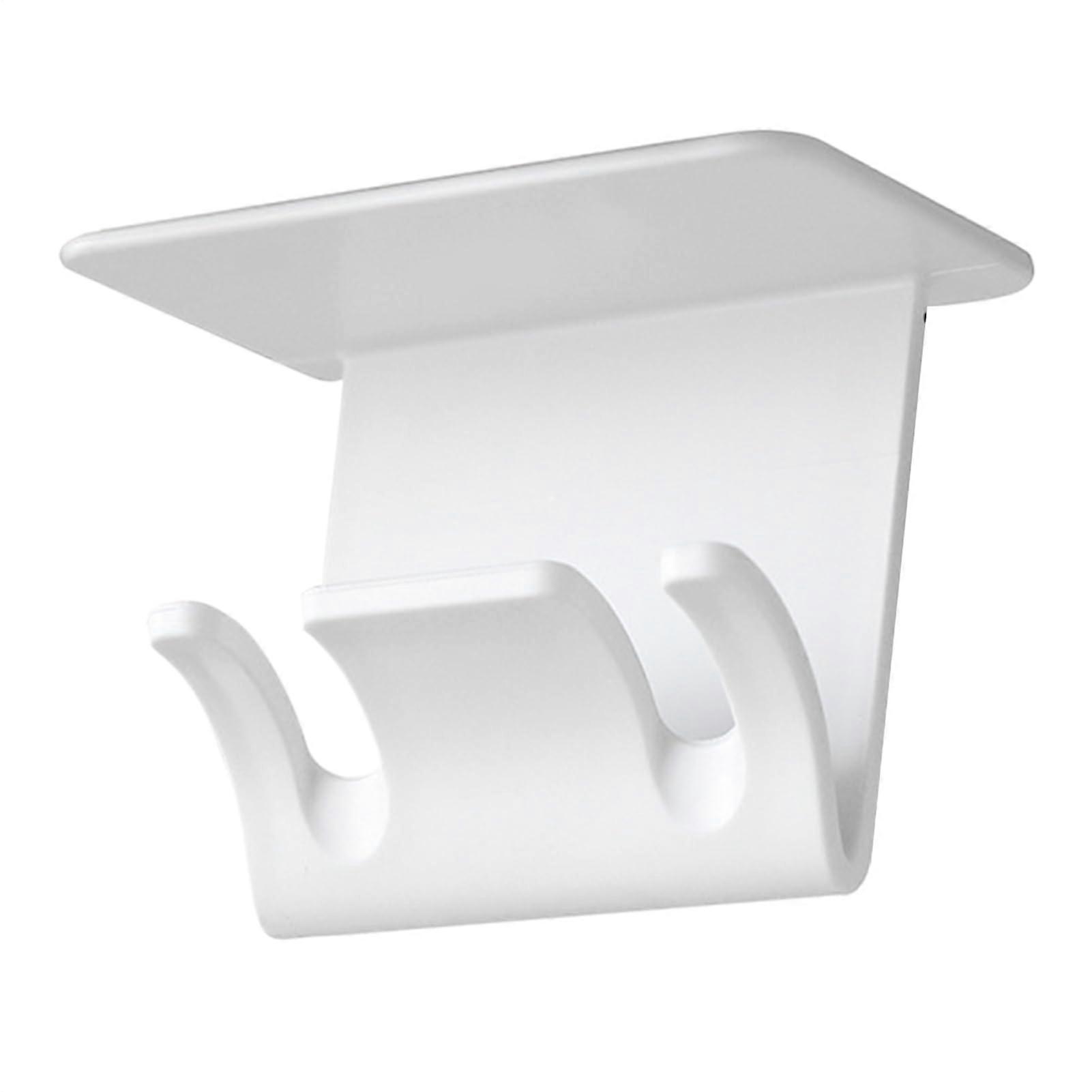 Toothbrush Holder Wall Mounted Under Cabinet Adhesive Rack No Drilling Space Saving for Bathroom