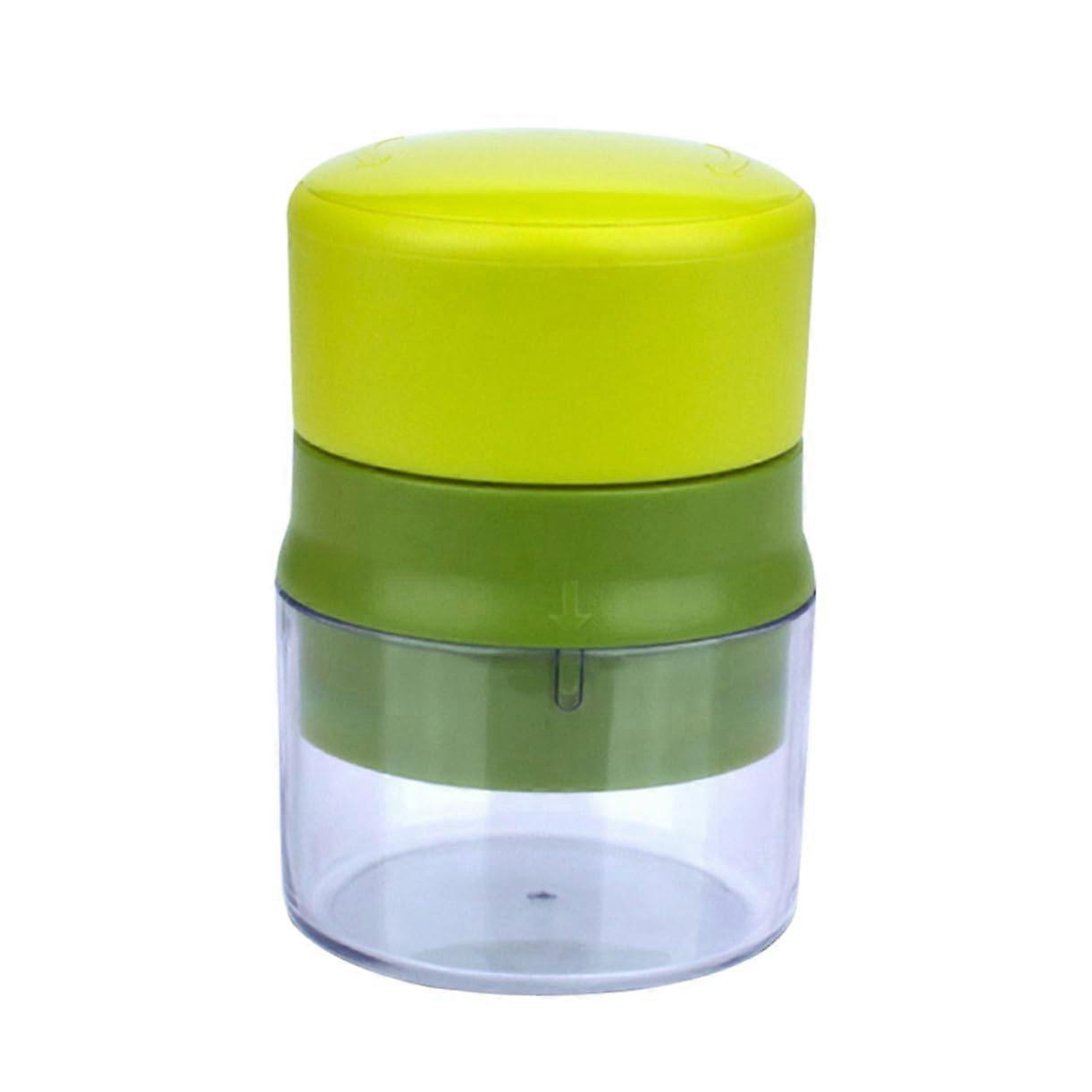 Garlic Press with BuiltIn Storage Container, Easy Clean Manual Mincer for Kitchen, Green