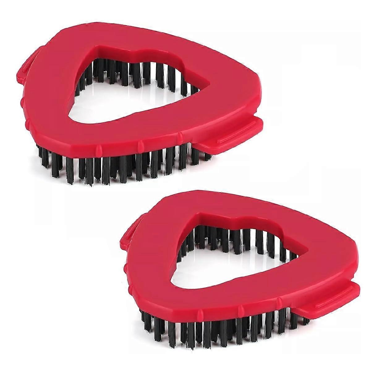 2 Pack Hard Bristle Spin Mop Replacement Head with Triangular Scrub Brush for MultiSurface Cleaning