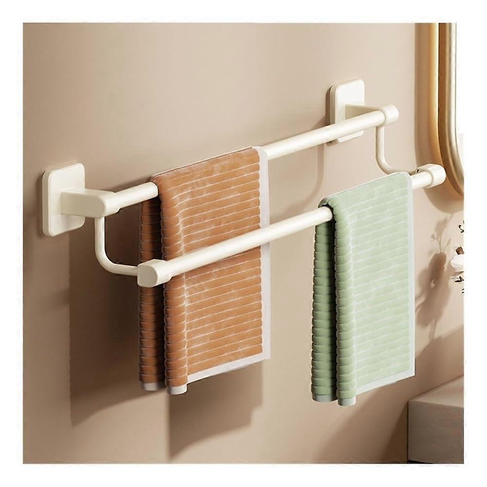 Rustproof White Wall Mounted Bathroom Towel Rack with SpaceSaving Design and Sturdy Build
