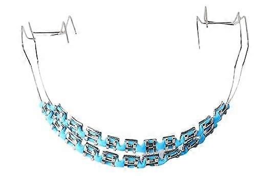 Fake Braces Kit with Removable Brackets for Dental Students Orthodontic Practice Light Blue