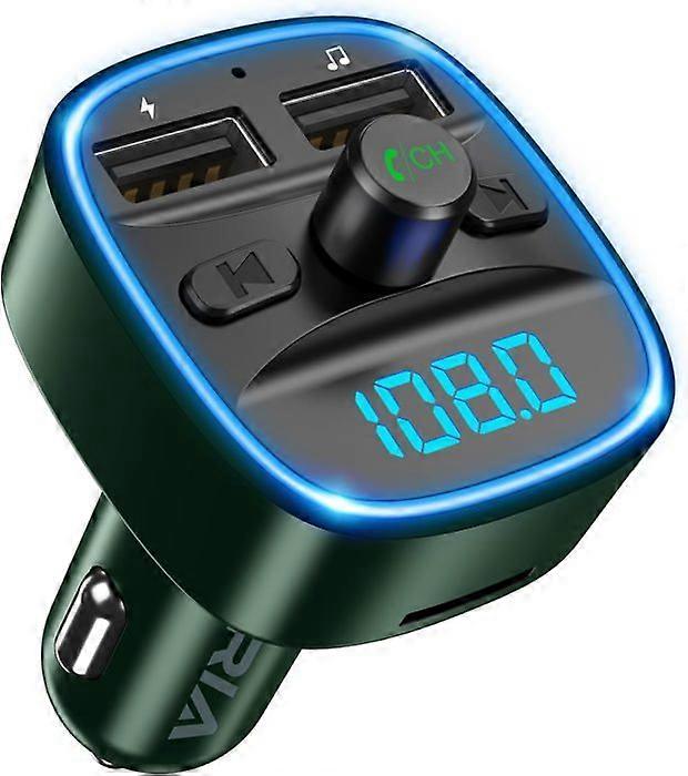 Bluetooth FM Transmitter - HOME FIT TRAINING - Model 5.3 - 2 USB Ports - Hands-Free - LED